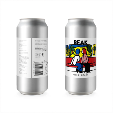 Affine beer artwork