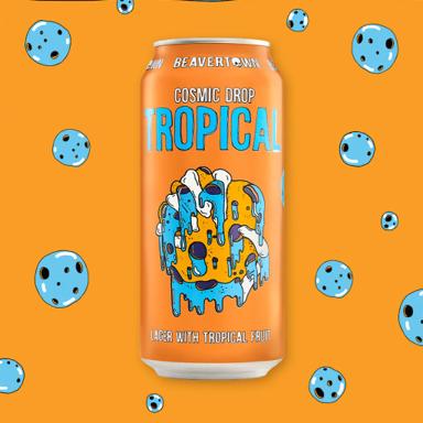 Cosmic Drop Tropical beer artwork