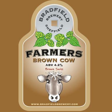 Farmers Brown Cow beer artwork