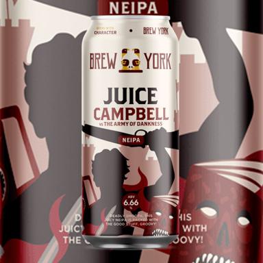 Juice Campbell vs the Army of Dankness beer artwork