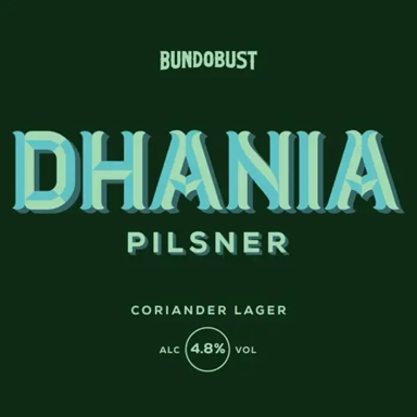 Dhania Pilsner beer artwork