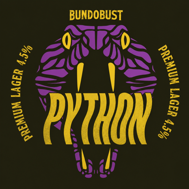 Python Lager beer artwork