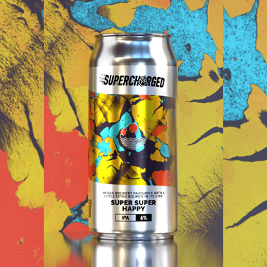 Super Super Happy beer artwork
