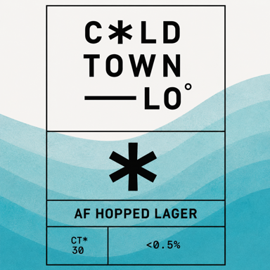 AF Hopped Lager beer artwork