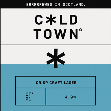 Cold Town Lager beer artwork