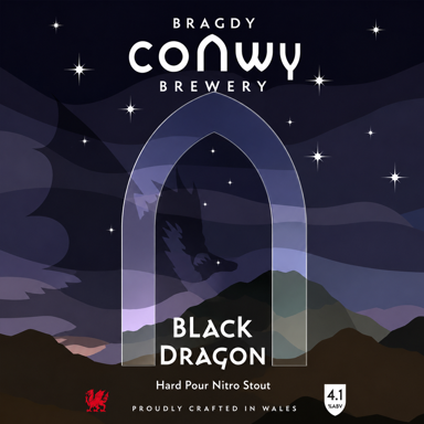 Black Dragon Nitro Stout beer artwork