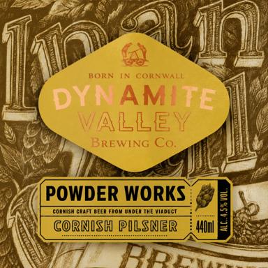 Powder Works Pilsner beer artwork