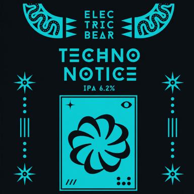 Techno Notice beer artwork