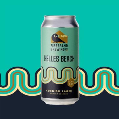 Helles Beach beer artwork
