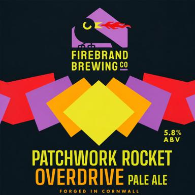 Patchwork Rocket Overdrive beer artwork