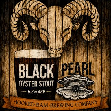 Black Pearl Oyster Stout beer artwork
