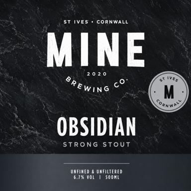 Obsidian Strong Stout beer artwork