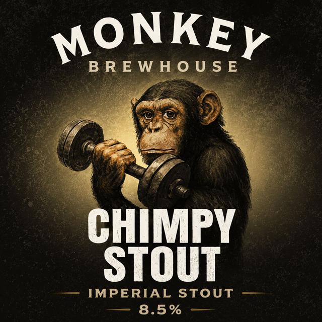 Chimpy beer artwork