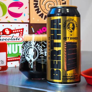 Golden Bertha // Get Baked beer artwork