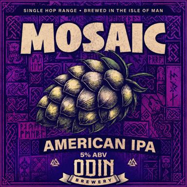 Mosaic American IPA beer artwork