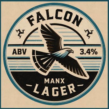Falcon Manx Lager beer artwork