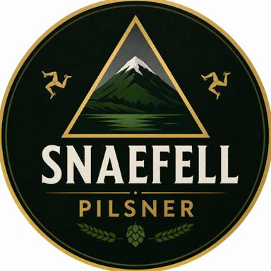 Snaefell Pilsner beer artwork