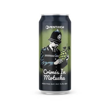 Crimes in Motueka beer artwork