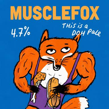 Musclefox beer artwork