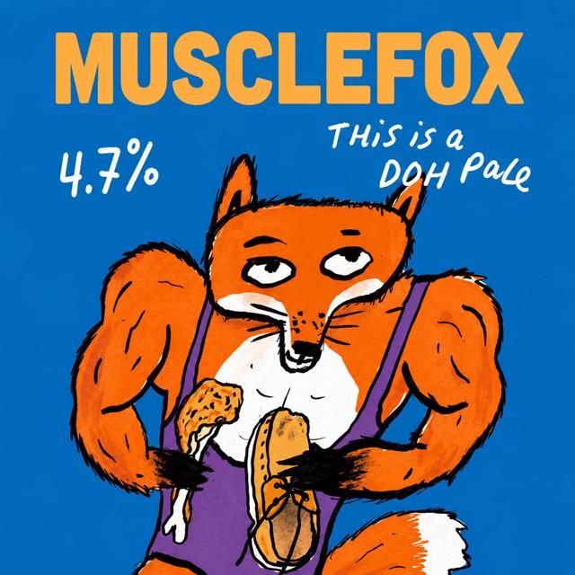 Musclefox beer artwork