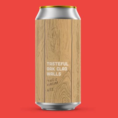 Tasteful Oak Clad Walls beer artwork
