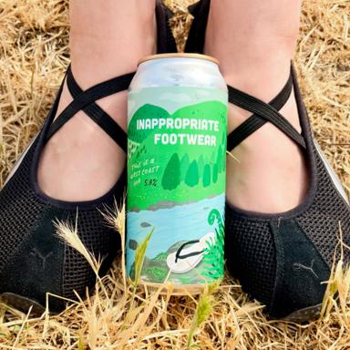Inappropriate Footwear beer artwork