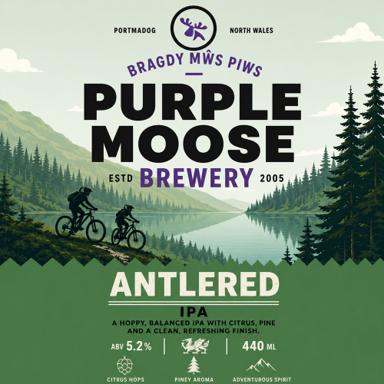 Antlered IPA beer artwork