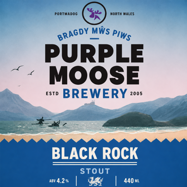 Black Rock Stout beer artwork
