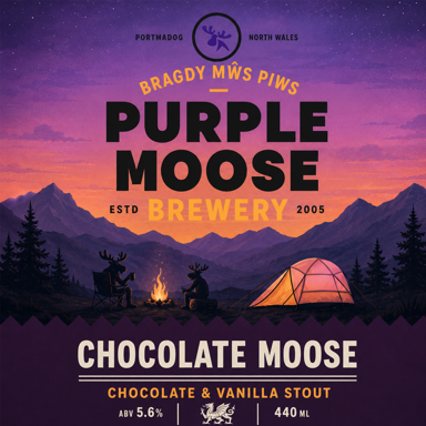 Chocolate Moose beer artwork