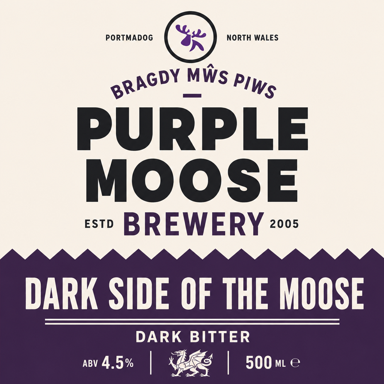 Dark Side of the Moose beer artwork
