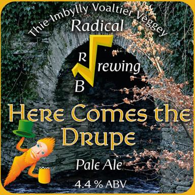 Here Comes The Drupe beer artwork