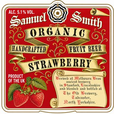 Organic Strawberry Fruit Beer beer artwork