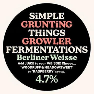 STF x Grunting Growler Berliner Weisse beer artwork