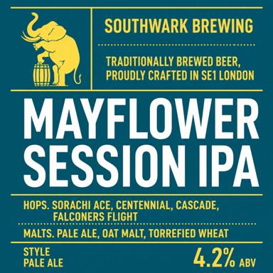 Mayflower Session IPA beer artwork