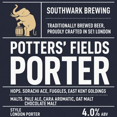 Potters' Field Porter beer artwork