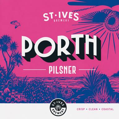Porth Pilsner beer artwork
