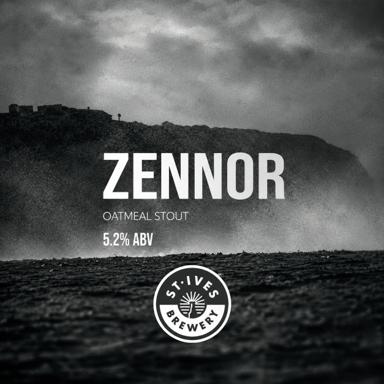 Zennor Oatmeal Stout beer artwork