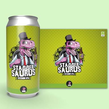 Staggersaurus beer artwork