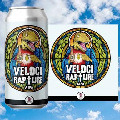Velocirapture AIPA beer artwork