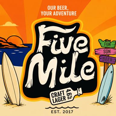 Five Mile Craft Lager beer artwork