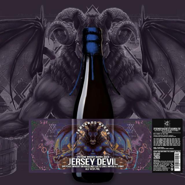 Whisky Barrel-Aged Jersey Devil beer artwork