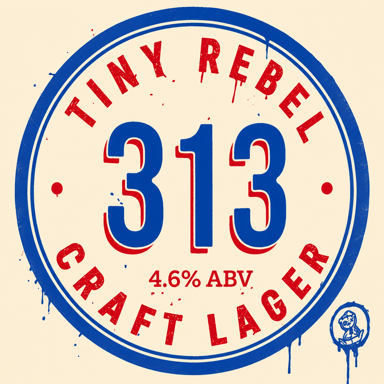 313 Craft Lager beer artwork