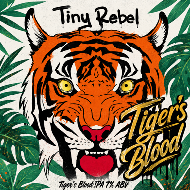 Tiger Blood beer artwork