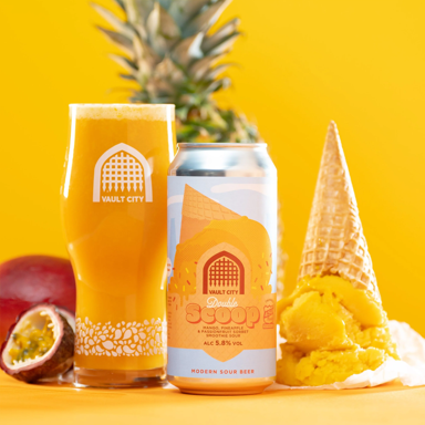 Mango, Pineapple, Passionfruit Vegan Sorbet - Double Scoop beer artwork