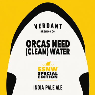 Even Orcas Need (Clean) Water beer artwork