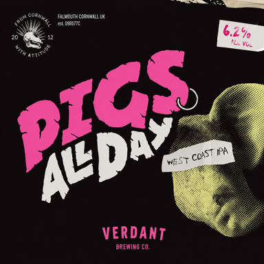 Pigs All Day West Coast beer artwork