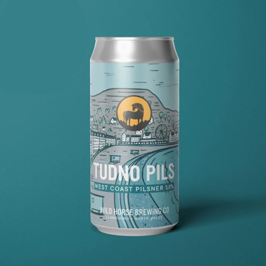 Tudno Pils beer artwork