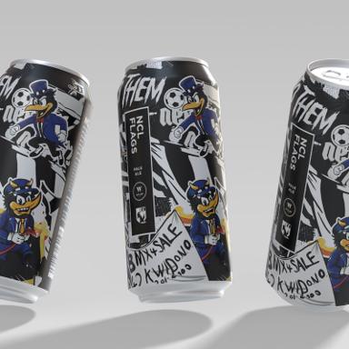 NCL Flags beer artwork