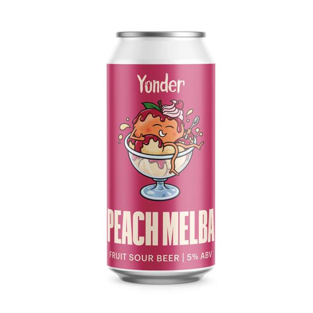 Peach Melba beer artwork
