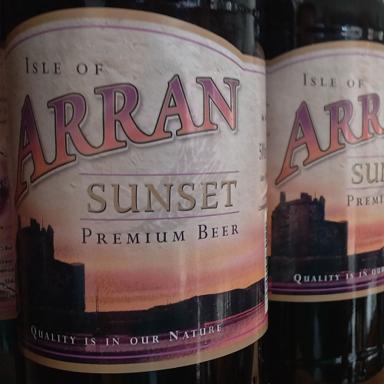 Arran Sunset beer artwork